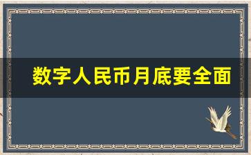 数字人民币月底要全面落地_数字人民币28号全面发行