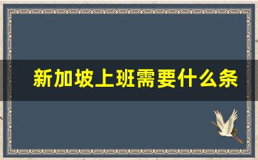 新加坡上班需要什么条件_新加坡移民政策最新2023年