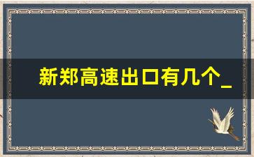 新郑高速出口有几个_新郑新村站高速口