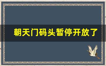 朝天门码头暂停开放了吗