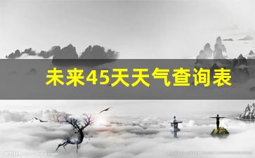 未来45天天气查询表_最近90天气预报本地