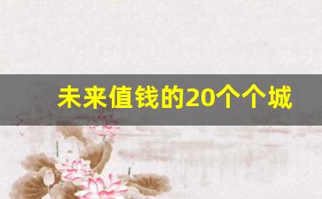 未来值钱的20个个城市_中国最具潜力二十城市