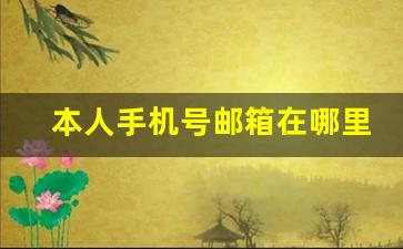 本人手机号邮箱在哪里找_注册163免费邮箱