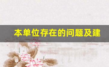 本单位存在的问题及建议_公司存在的问题及解决方案