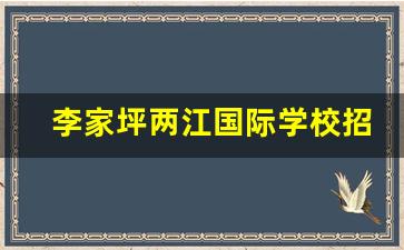 李家坪两江国际学校招生范围_国美江天御府两江国际小学