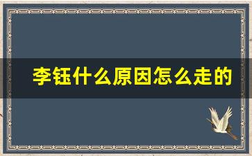 李钰什么原因怎么走的