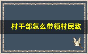 村干部怎么带领村民致富