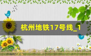 杭州地铁17号线_17号线和19号线合并