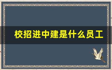 校招进中建是什么员工