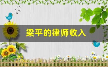 梁平的律师收入