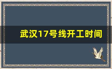 武汉17号线开工时间最新消息_武汉17号线线路调整