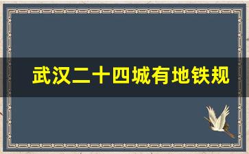 武汉二十四城有地铁规划吗