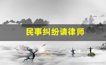 民事纠纷请律师