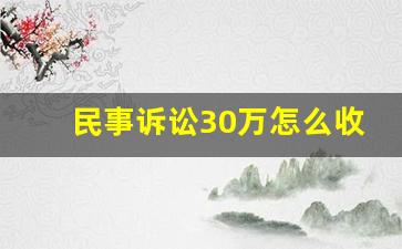 民事诉讼30万怎么收费