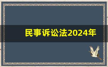 民事诉讼法2024年1月1日实行_民事诉讼法解释2021全文