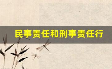 民事责任和刑事责任行政责任_怎么区分刑事责任和民事责任