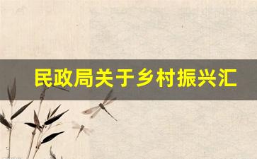 民政局关于乡村振兴汇报材料_整理乡村振兴材料有哪些