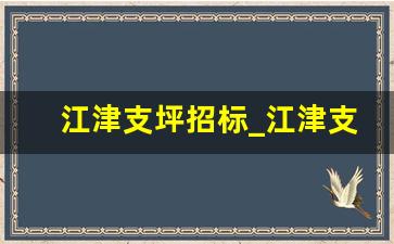 江津支坪招标_江津支屏綦江河滨河路