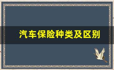 汽车保险种类及区别