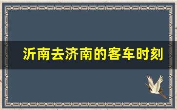 沂南去济南的客车时刻表_济南长途总站到沂南的客车