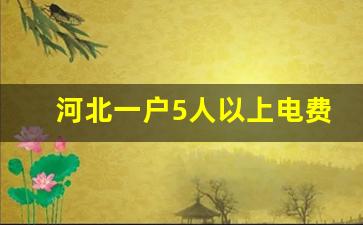 河北一户5人以上电费申请优惠