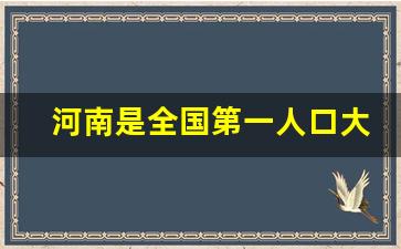 河南是全国第一人口大省吗