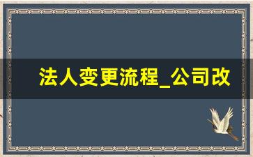 法人变更流程_公司改法人需要哪些手续