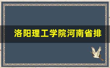 洛阳理工学院河南省排名