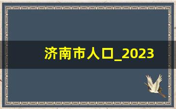 济南市人口_2023年济南市GDP公布