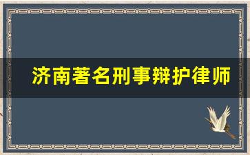 济南著名刑事辩护律师