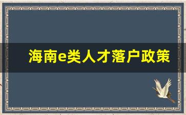 海南e类人才落户政策_海口市e类人才孩子入学政策