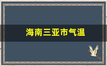 海南三亚市气温