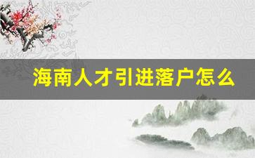 海南人才引进落户怎么办理_海南普通落户需要什么材料