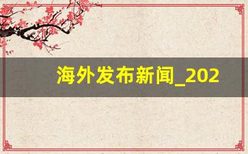 海外发布新闻_2023年的新闻时事热点论文