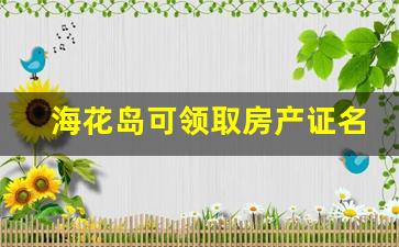 海花岛可领取房产证名单