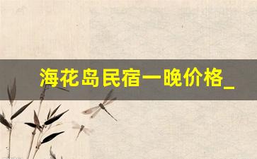 海花岛民宿一晚价格_海花岛2号岛民宿房
