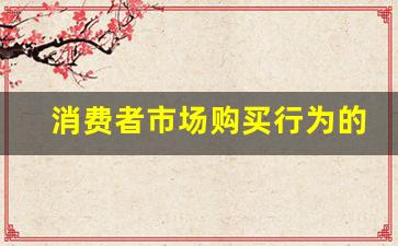 消费者市场购买行为的特点_消费品市场的特点是