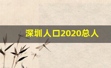 深圳人口2020总人数口