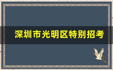 深圳市光明区特别招考特聘岗位_特聘岗有没有编制