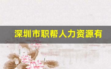 深圳市职帮人力资源有限公司_深圳领域人力资源有限公司