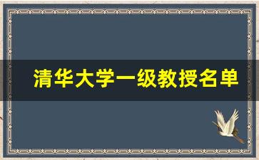 清华大学一级教授名单_清华大学范庆骅