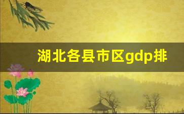 湖北各县市区gdp排名_襄阳各县人均GDP