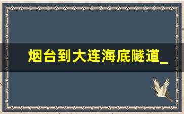 烟台到大连海底隧道_大连到烟台隧道什么时候竣工