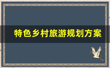 特色乡村旅游规划方案_景区节日活动策划方案