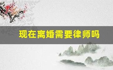 现在离婚需要律师吗