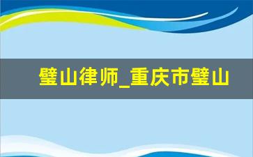 璧山律师_重庆市璧山律师排名