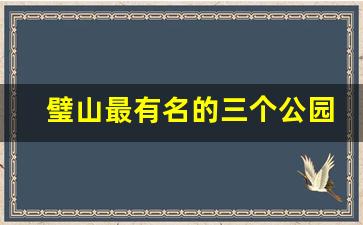 璧山最有名的三个公园