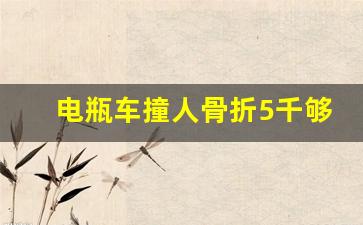 电瓶车撞人骨折5千够吗_轻微骨折对方要100天误工费