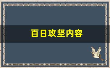 百日攻坚内容