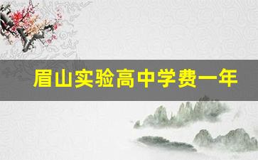 眉山实验高中学费一年是多少_眉山市育英实验学校